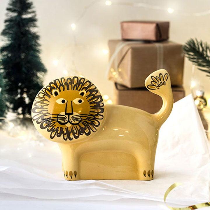 Handmade Ceramic Lion Money Box by Hannah Turner