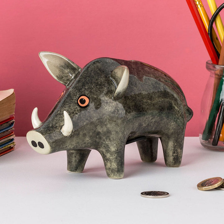Ceramic wild boar money box