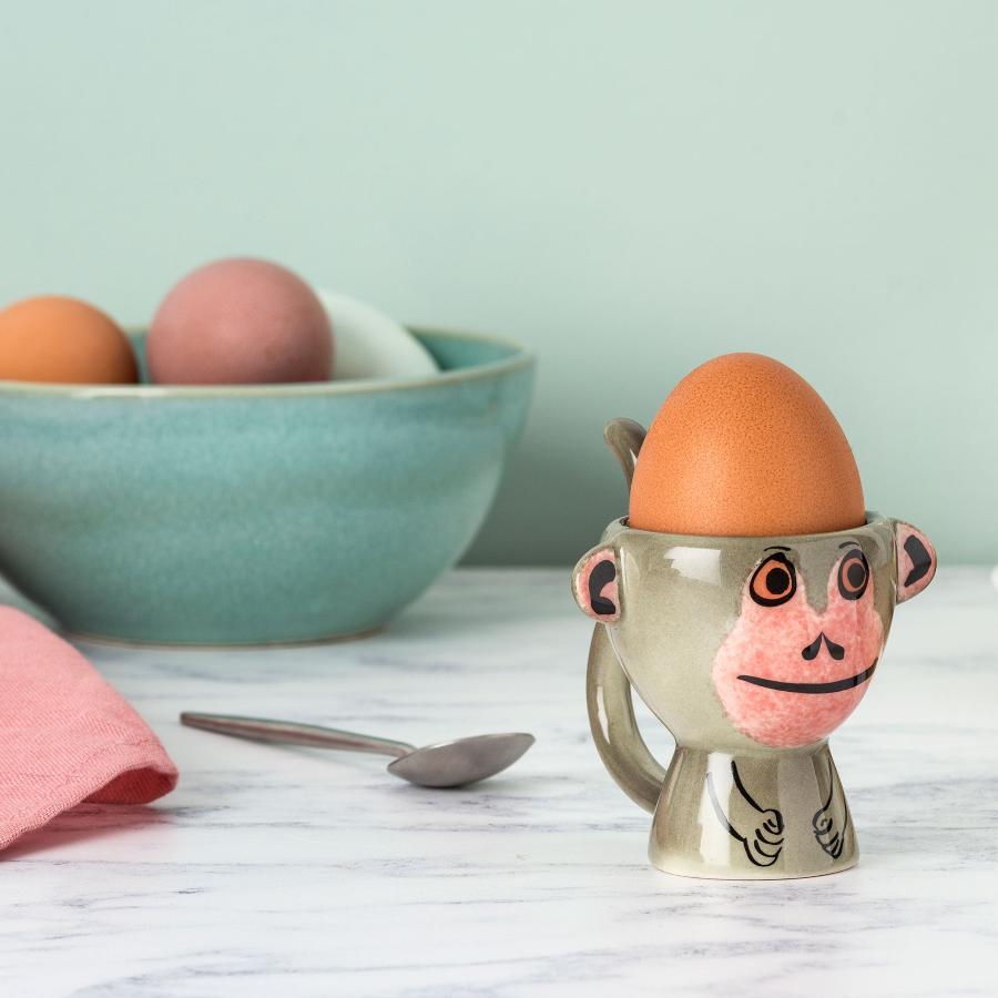 Handmade Ceramic Monkey Egg Cup by Hannah Turner