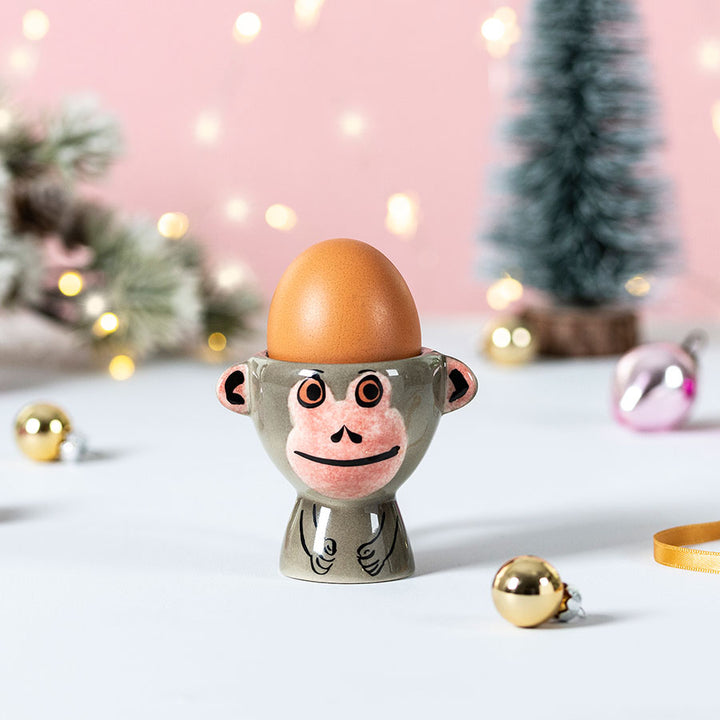 Handmade Ceramic Monkey Egg Cup by Hannah Turner