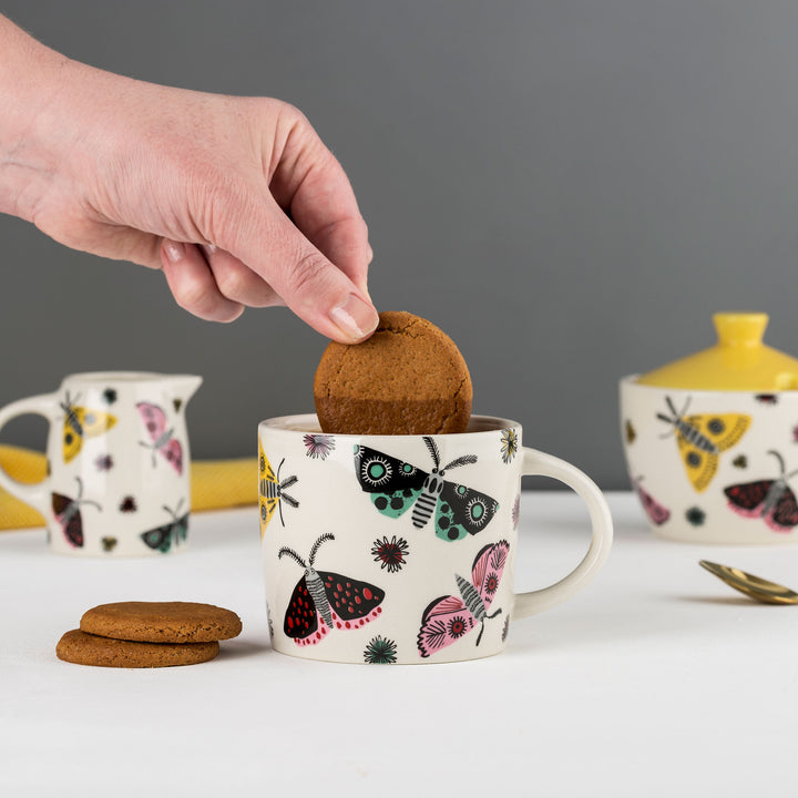 Handmade Ceramic Moth Large Mug by Hannah Turner