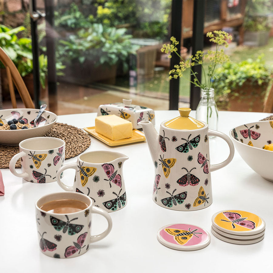 Handmade Ceramic Moth Tea Time Spread by Hannah Turner