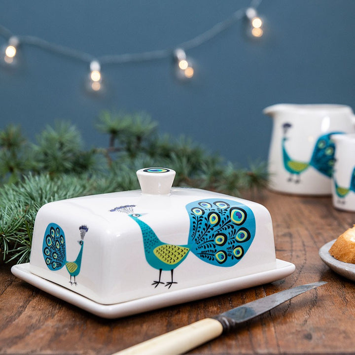 Handmade Ceramic Peacock Butter Dish
