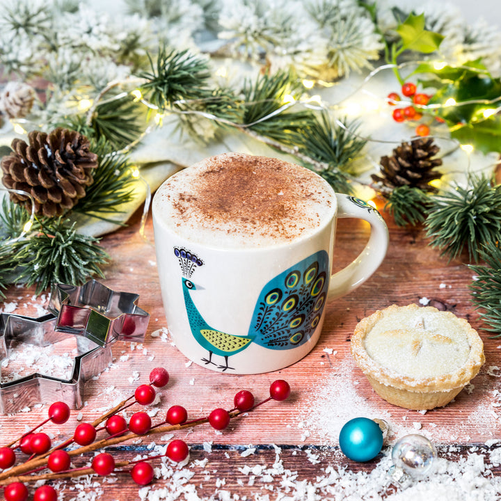 Handmade Ceramic Peacock Mug