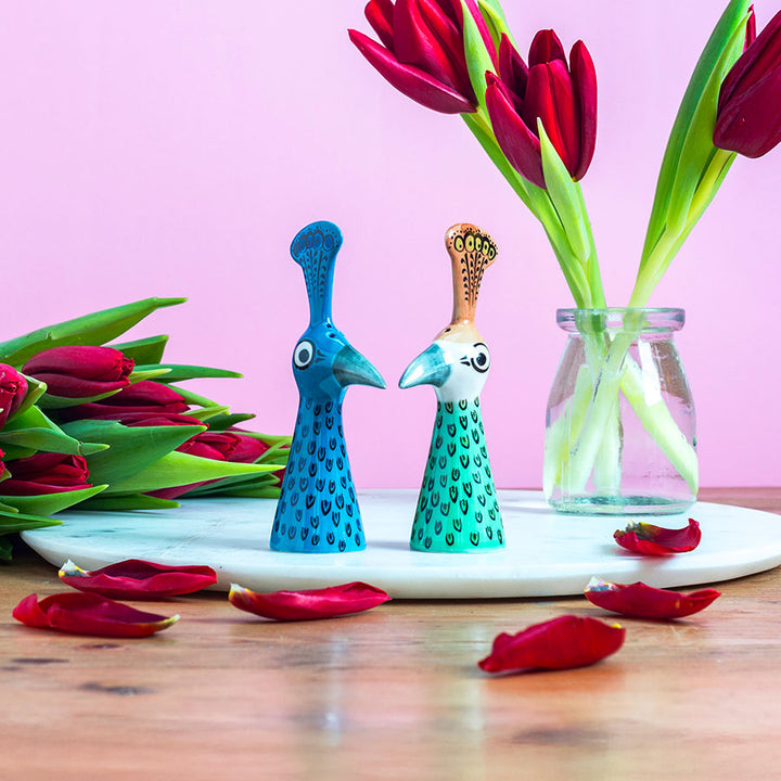Peacock Salt and Pepper Shakers