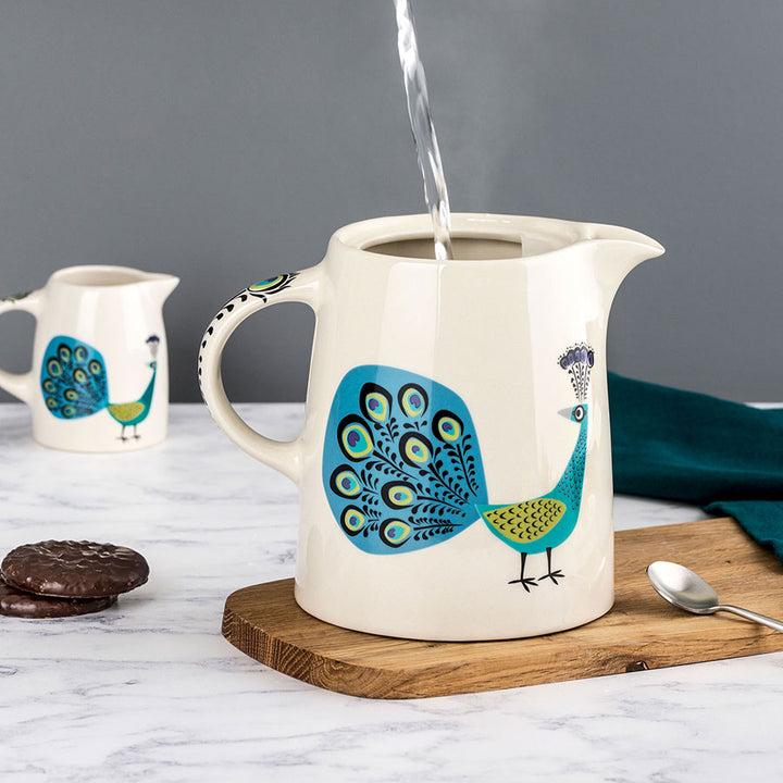 Handmade ceramic Peacock Teapot by Hannah Turner