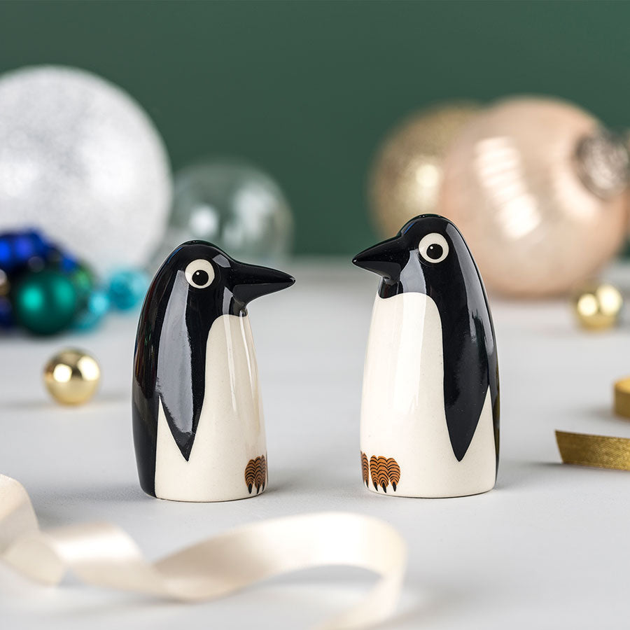 Handmade Ceramic Penguin Salt and Pepper Shakers by Hannah Turner