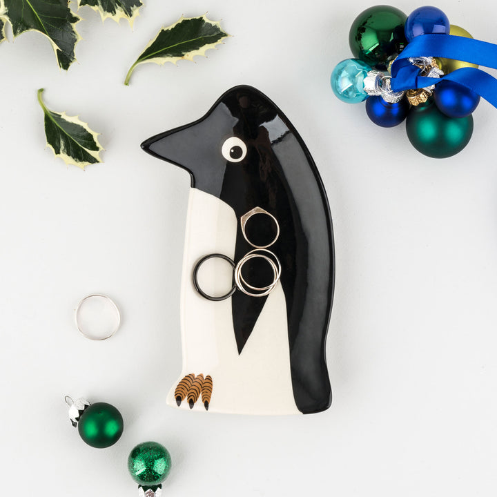 Handmade Ceramic Penguin Trinket Dish by Hannah Turner