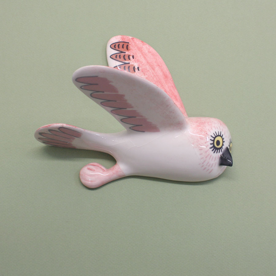 SAMPLE Flying Owl Ceramic Wall Art - Single