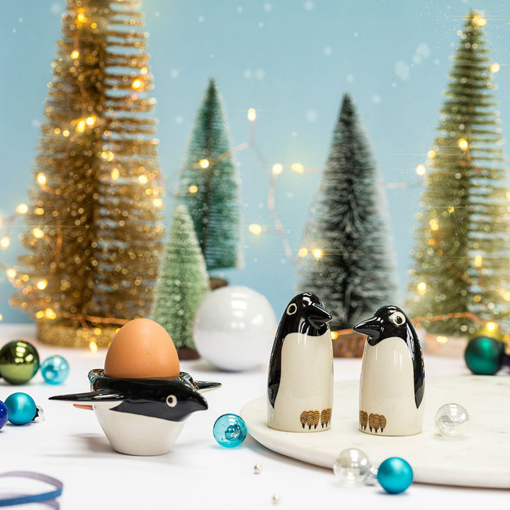 Handmade Ceramic Penguin Salt and Pepper Shakers