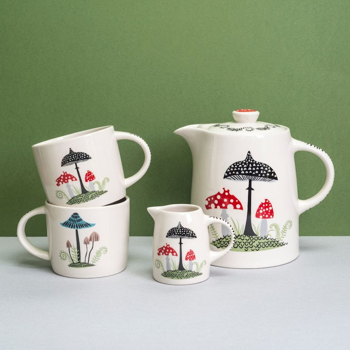 Handmade Ceramic Toadstool Mugs, Baby Jug, Teapot by Hannah Turner