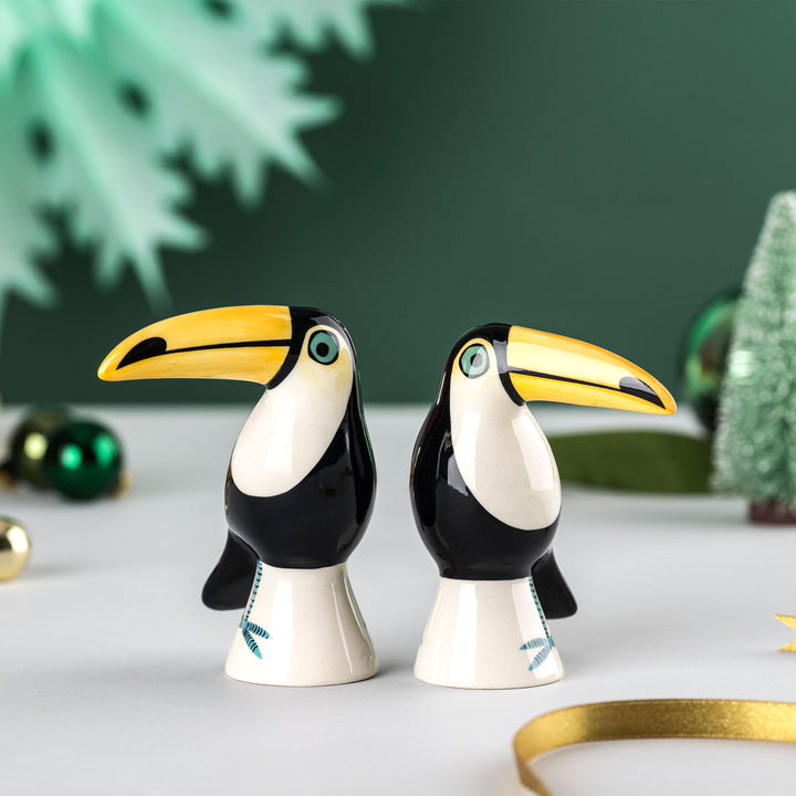 Handmade Ceramic Toucan Salt and Pepper Shakers by Hannah Turner