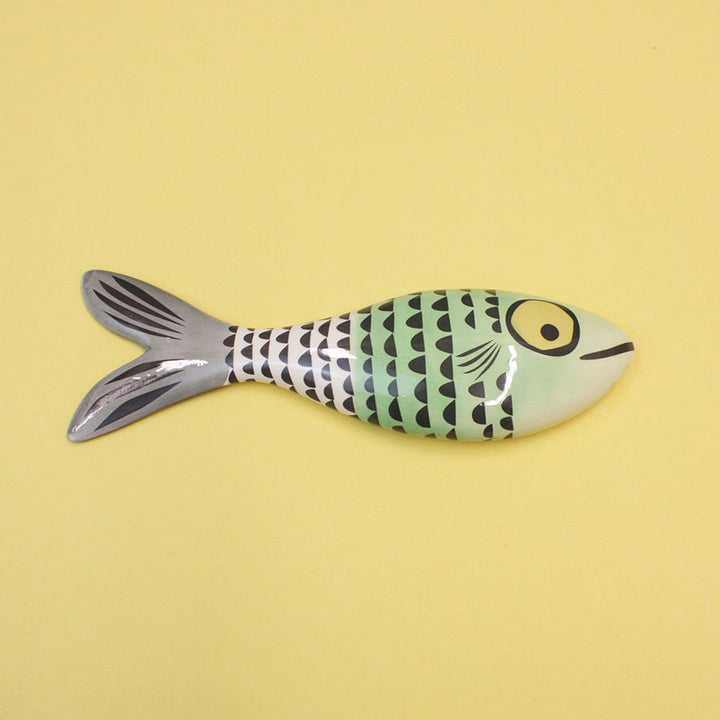 Fish Ceramic Wall Art - Jade Green