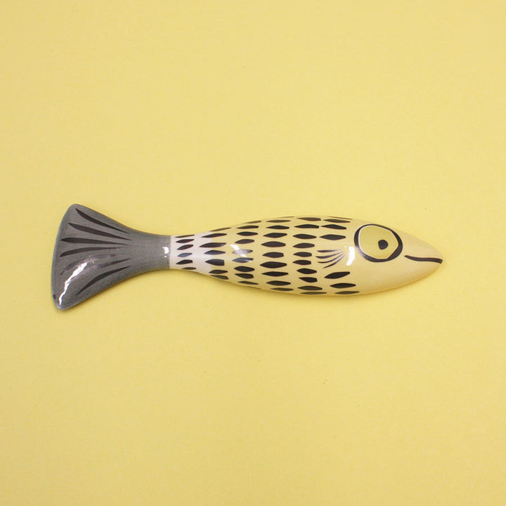 Slim Fish Ceramic Wall Art - Yellow