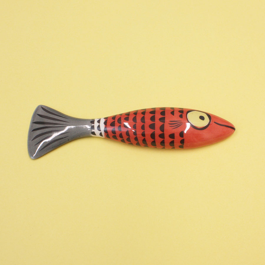 Slim Fish Rich Red Slim Fish Ceramic Wall Art | Hannah Turner Ceramics