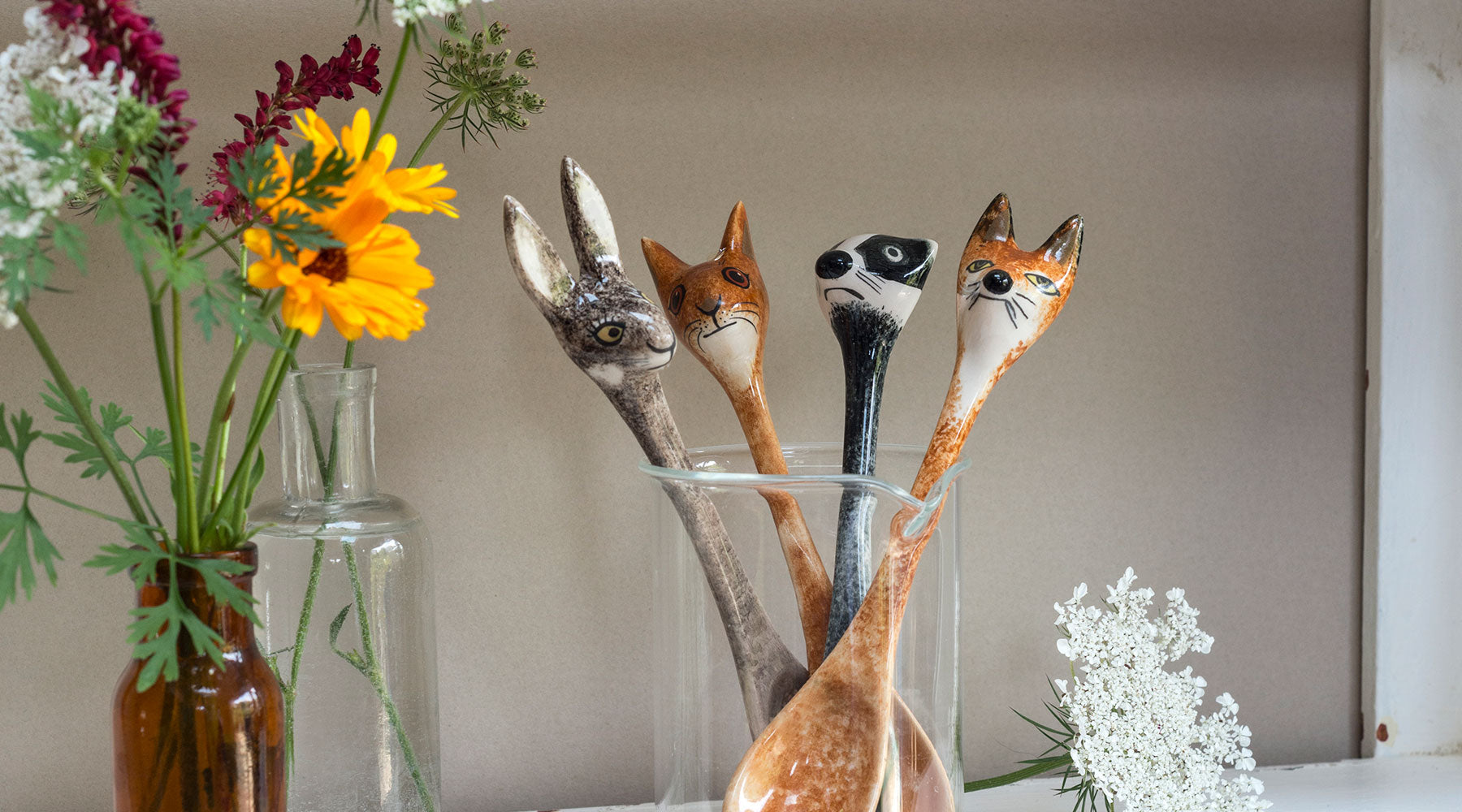Wild animal spoons by Hannah Turner