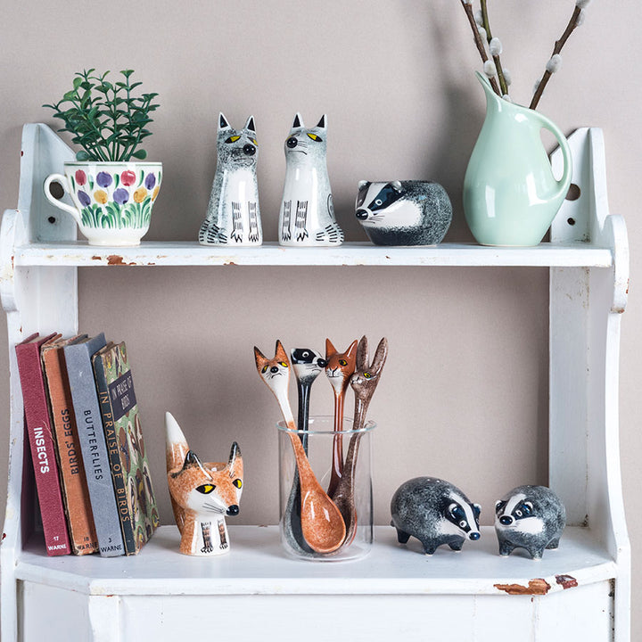 Handmade Ceramic Badger Egg Cup by Hannah Turner