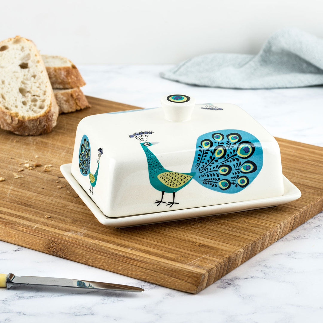 REPLACEMENT LID - Handmade Ceramic Peacock Butter Dish
