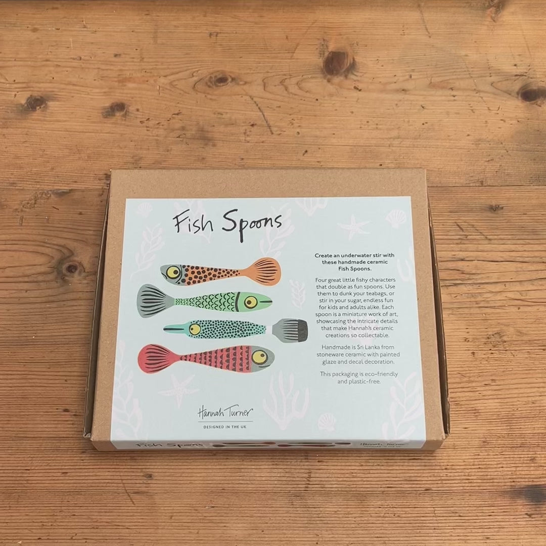 Ceramic Fish Spoons - Box Set of 4