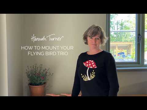 Video of Hannah Turner showing us ho to mount the flying wall trio, she is in a room with a green wall and plants. 