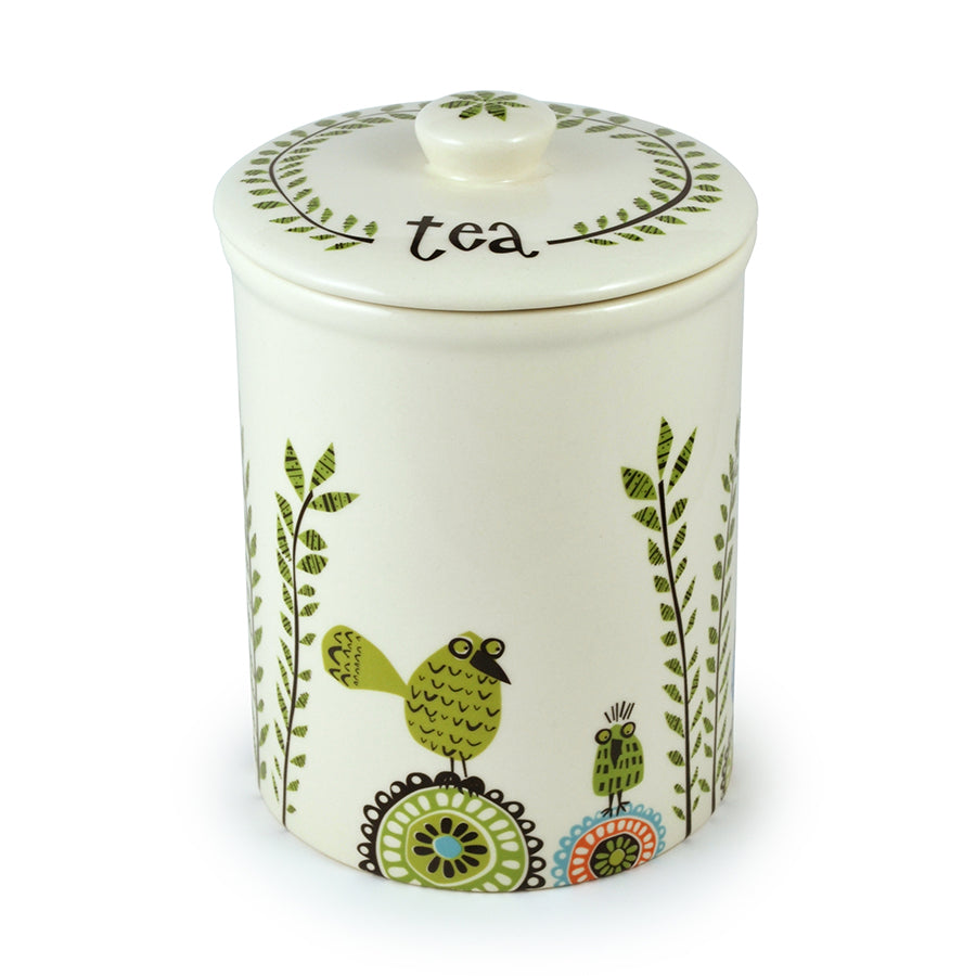 Handmade Ceramic Birdlife Tea Storage Jar by Hannah Turner