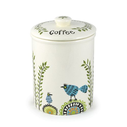 Handmade Ceramic Birdlife Coffee Storage Jar by Hannah Turner