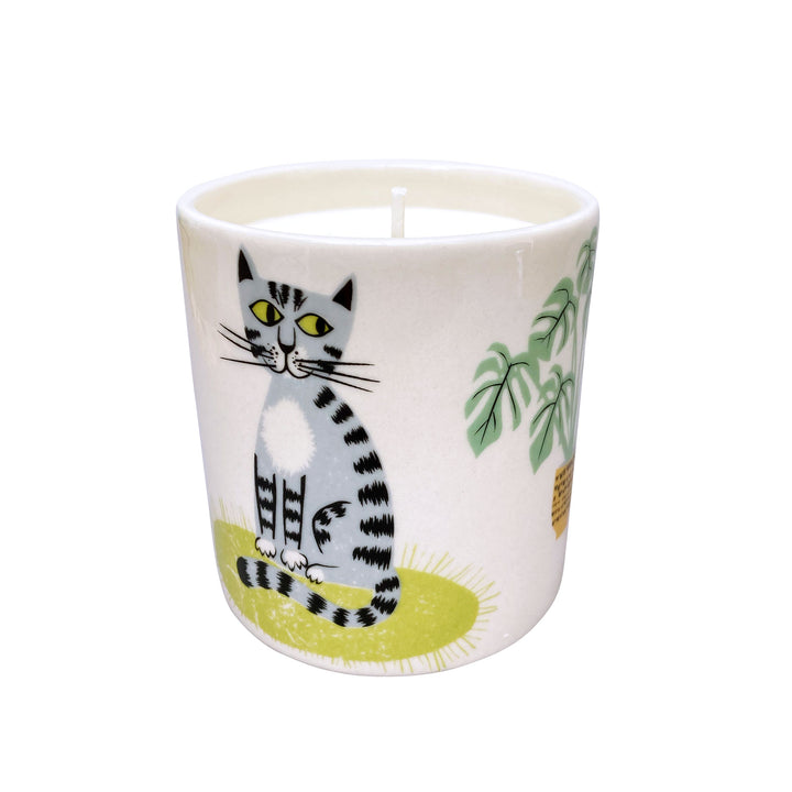 Handmade Ceramic Cat Design Scented Candle by Hannah Turner
