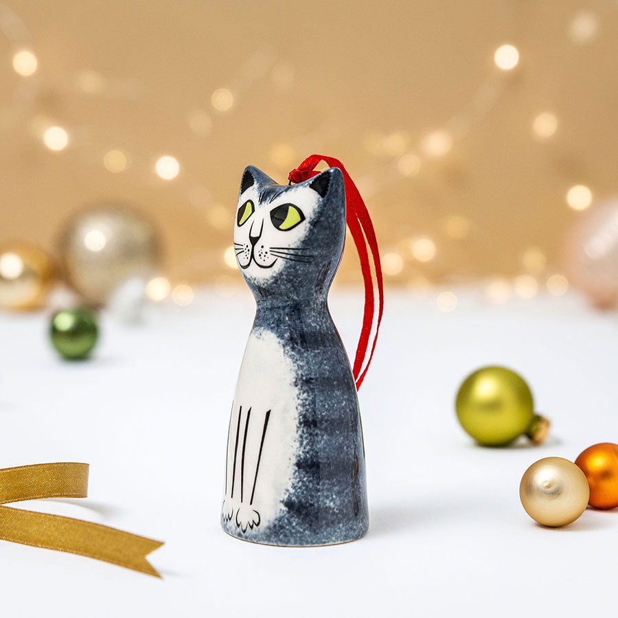 Hannah Turner Handmade Ceramic Cat Christmas Decoration