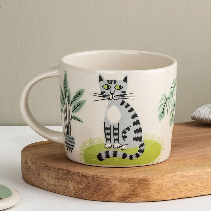 Handmade Ceramic Cat Mug by Hannah Turner
