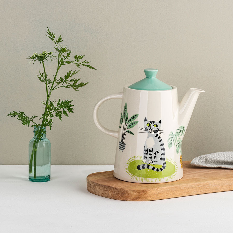 Handmade Ceramic Cat Teapot by Hannah Turner