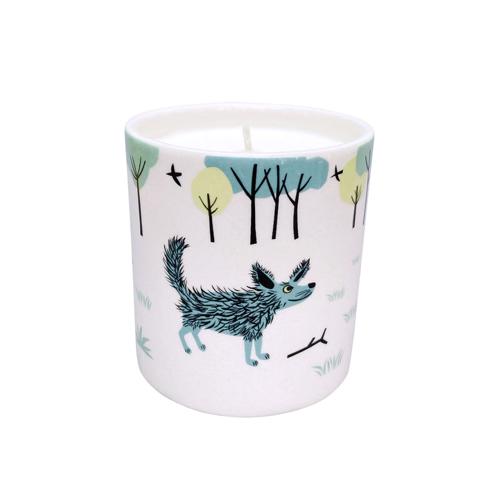 Handmade Ceramic Dog Design Scented Candle by Hannah Turner