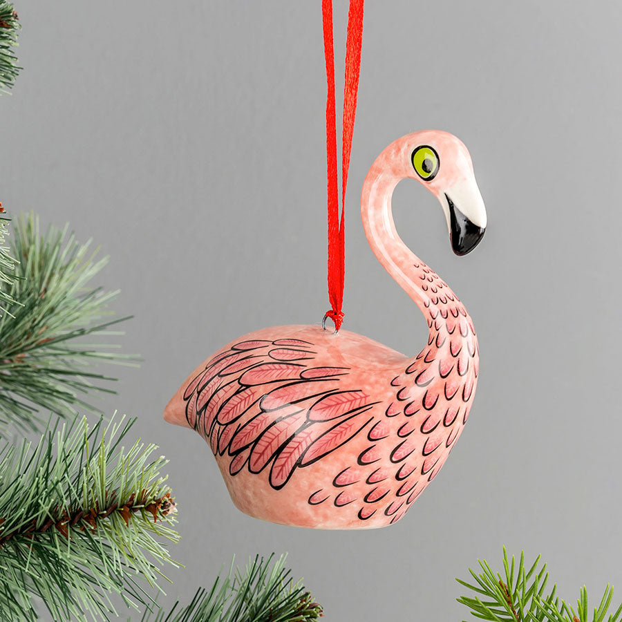 Handmade Ceramic Flamingo Decoration by Hannah Turner
