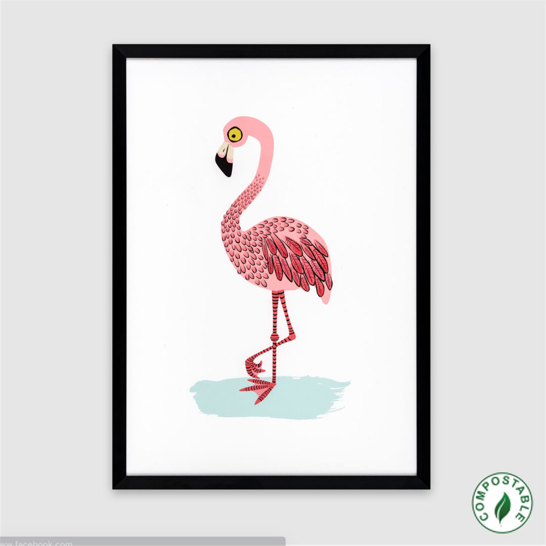 Pink Flamingo print by Editors Choice