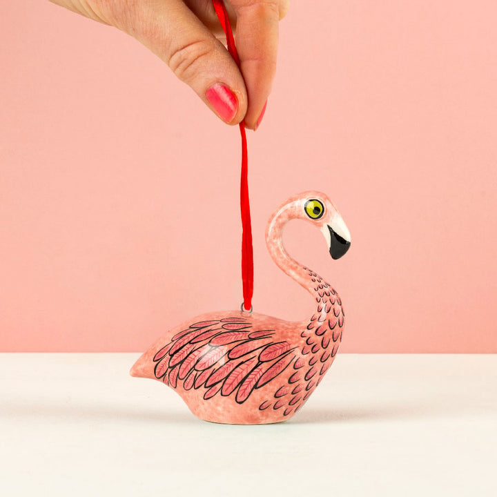 Handmade Ceramic Flamingo Decoration by Hannah Turner