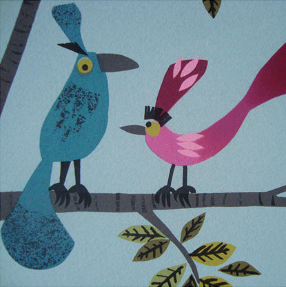 Love Birds Screen Print by Hannah Turner