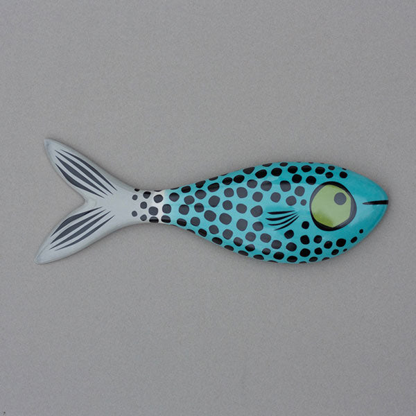 Handmade Ceramic Set of 3 Blue Wall-Mounted Fish
