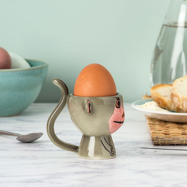 Handmade Ceramic Monkey Egg Cup by Hannah Turner