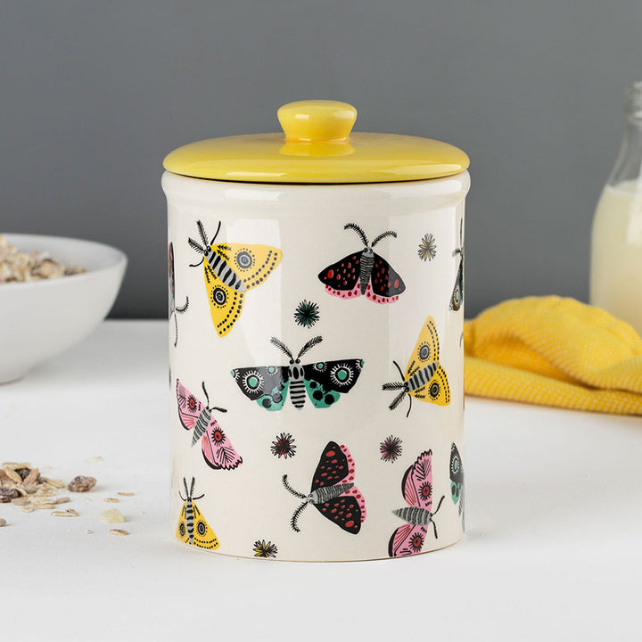 Handmade Ceramic Moth Storage Jar by Hannah Turner