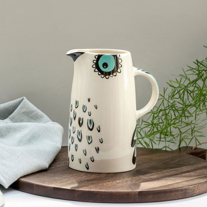 Handmade Ceramic Owl Tall Jug by Hannah Turner