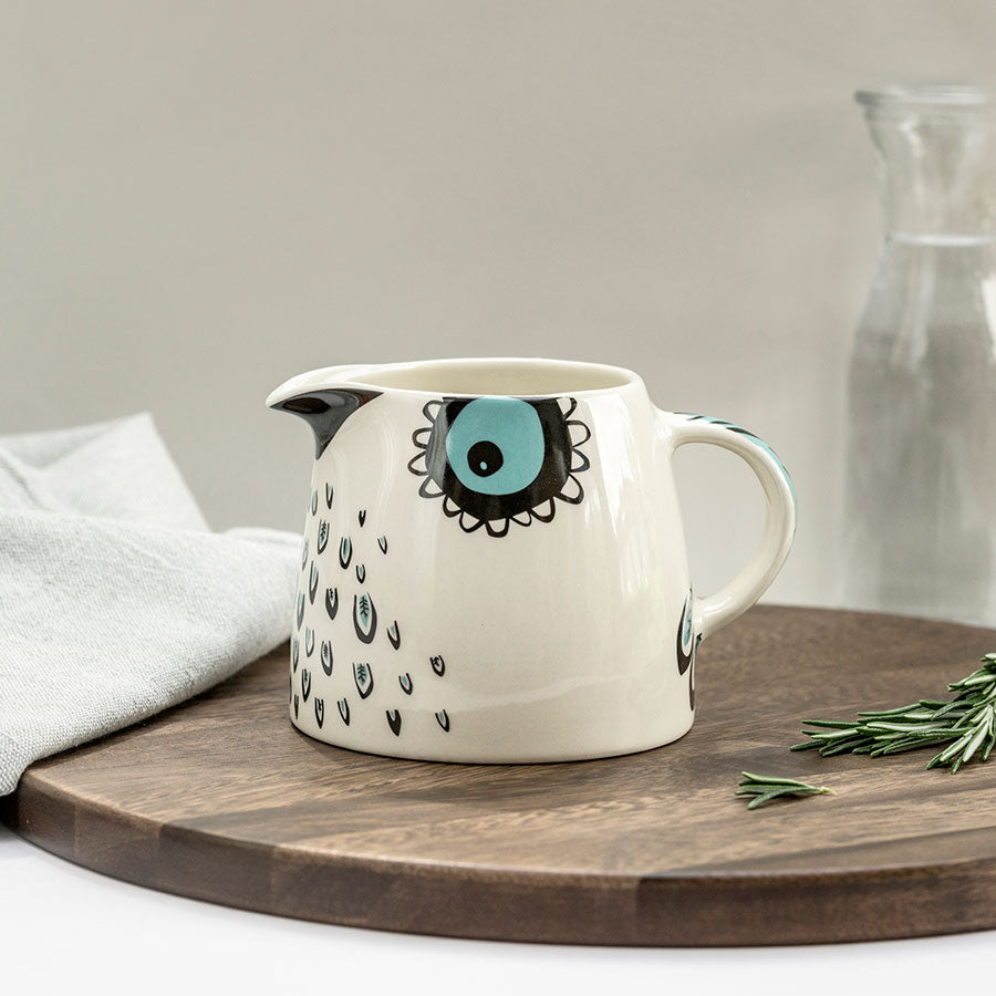 Handmade Ceramic Owl Milk Jug by Hannah Turner