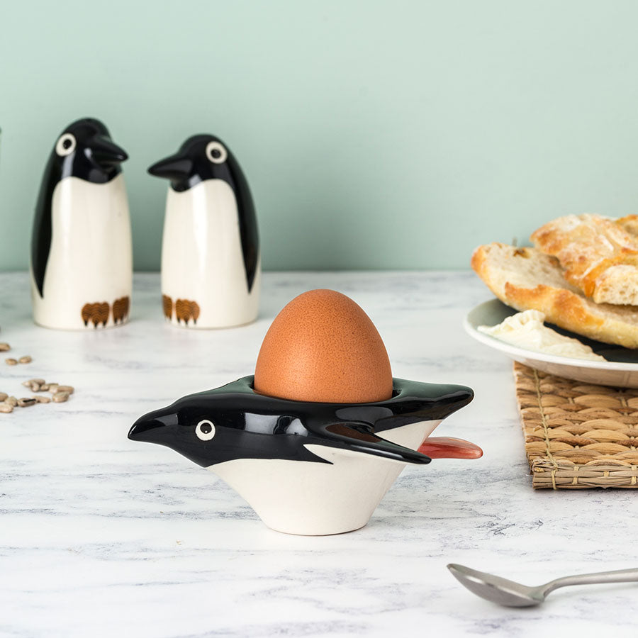 Handmade Ceramic Penguin Egg Cup by Hannah Turner